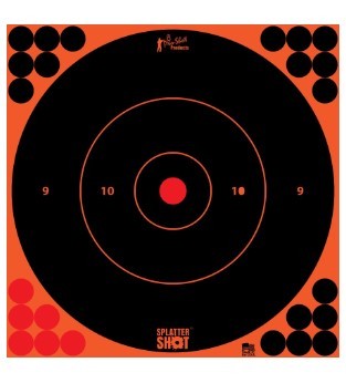 PROSHOT SPLATTER SHOT 12IN ORANGE BULLSEYE TARGET - 5 QTY. PACK 12B-ORNGE-5PK - Taurus Savings